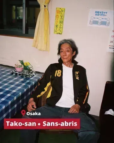 Portrait de Tako-san un sans abris