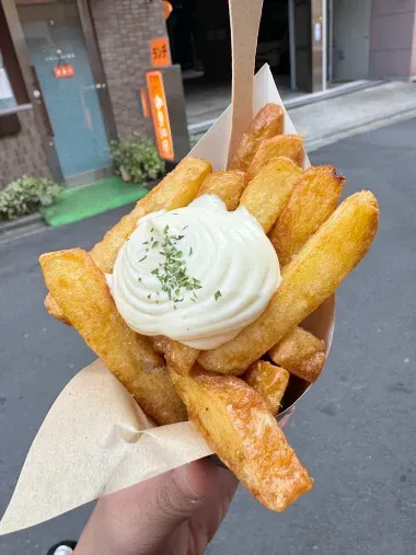 French Fries at Frites Bruges with aioli