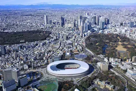 Shinjuku and New national stadium 